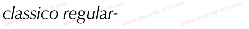 classico regular字体转换